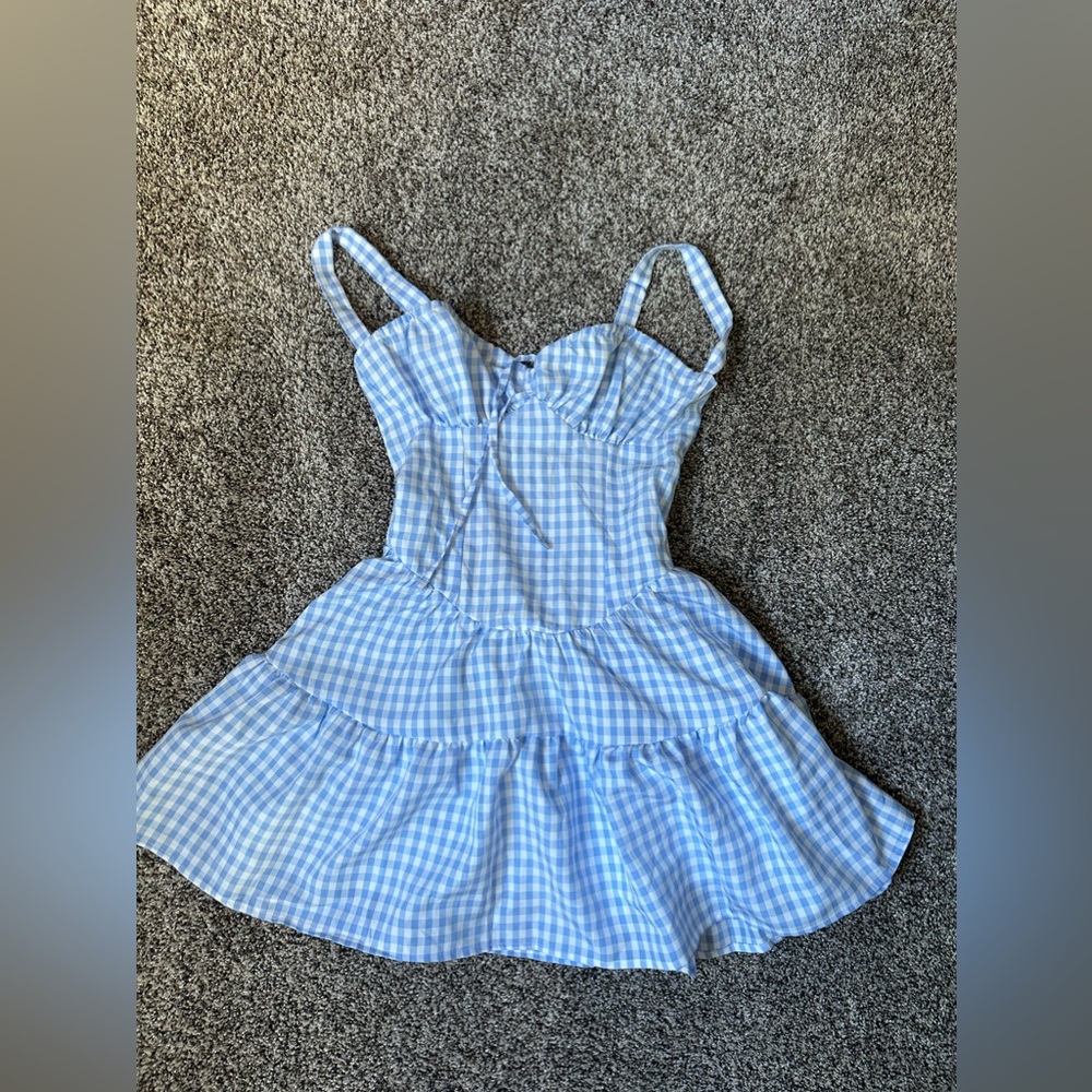 Edikted Basil Cotton Gingham Minidress NWT SIZE XS - Picture 3 of 7
